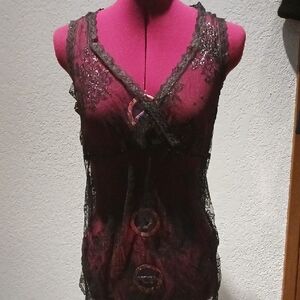 Express Black Lace Detail Garment